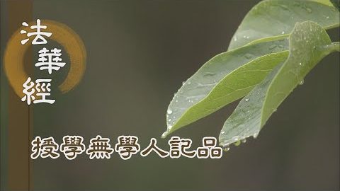 《法華經 授學無學人記品》- 一心觀佛 待說之誡 - 第1190集